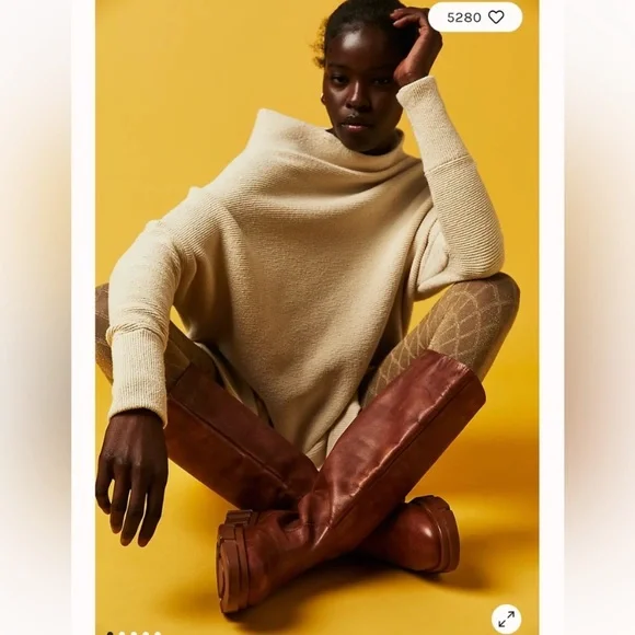 Free People Brooks Caramel Tall Boots size 38 - Picture 3 of 14